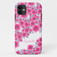 capas de iphone de nome de damasco branco rosa-pap