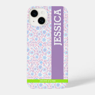 Capas de iphone de Nome Personalizado Floral