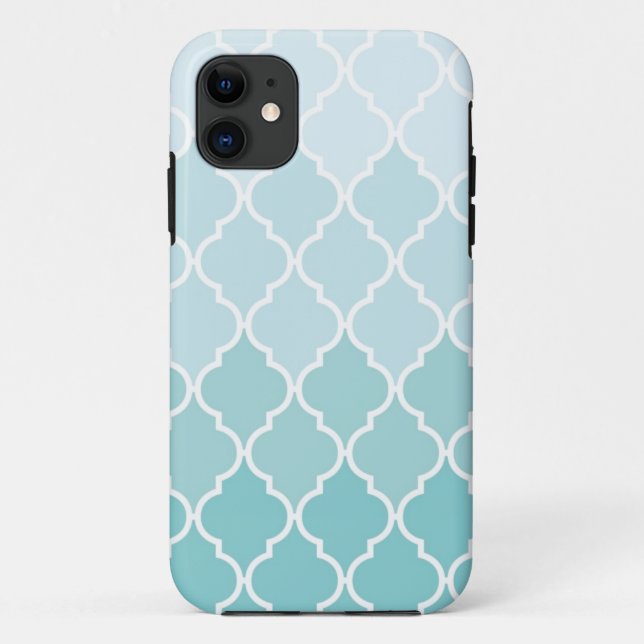 Capas de iphone de Ombre Quatrefoil (Verso)