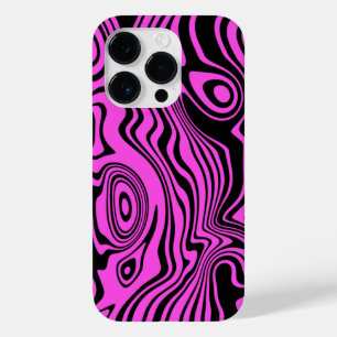 Capas de iphone de Ondas de Arte Rosa Preta - Esco