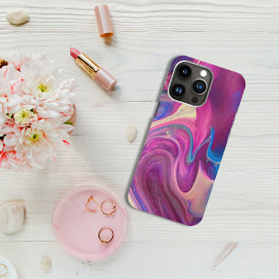 Capas de iphone de ondas de cor rosa escuro