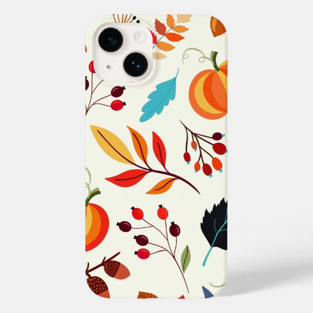 Capas de iphone de outono de padrão (Verso)