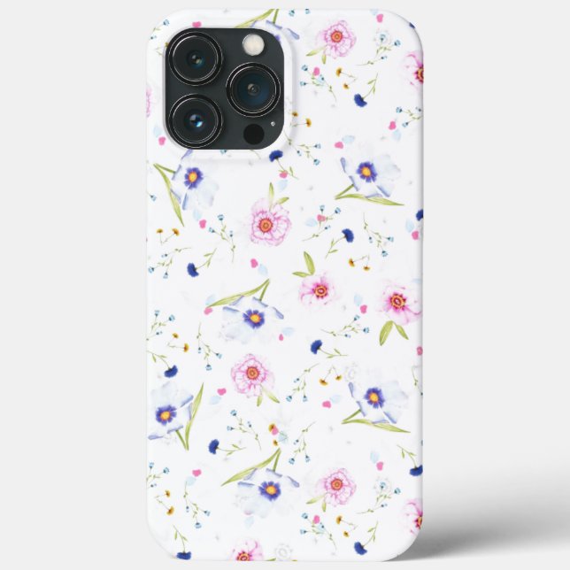 Capas de iphone de Padrão de Flores de Design Fres (Verso)