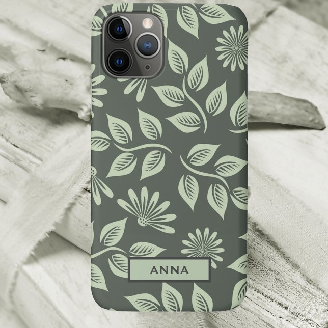 Capas de iphone de Padrão Floral Personalizado (Criador carregado)