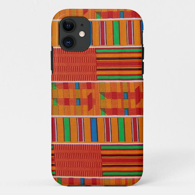 Capas de iphone de pano de Kente do africano (Verso)