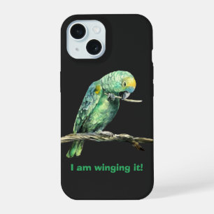 Capas de iphone de papagaio verde