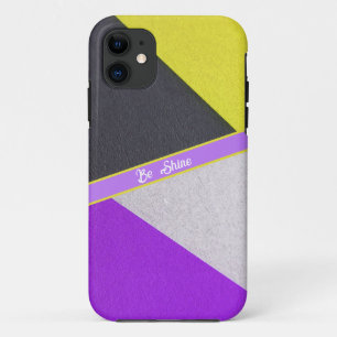 Capas de iphone de papel amarelo e púrpura