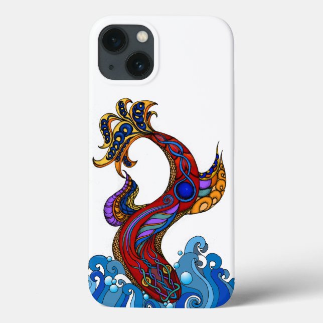 Capas de iphone de peixes dragão de mergulho (Verso)
