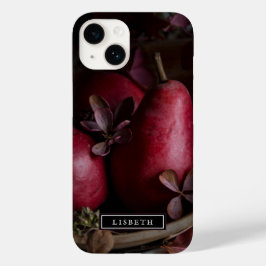 Capas de iphone de Peras Botânicas Escuras Elegant