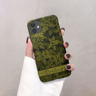 Capas de iphone de plantas com folhas verdes aérea