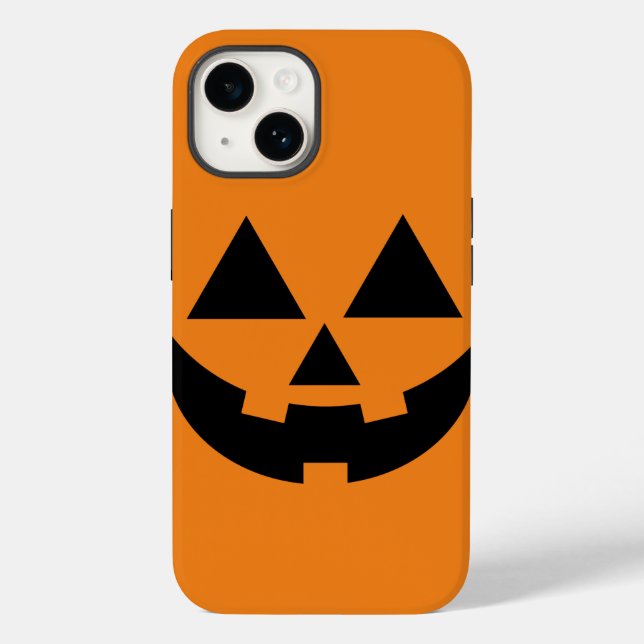 Capas de iphone de rosto de Halloween Jack-o' lant (Verso)