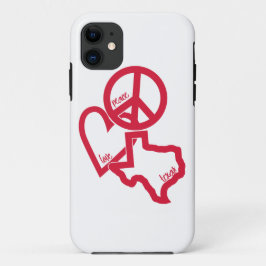 Capas de iphone de Texas do amor da paz