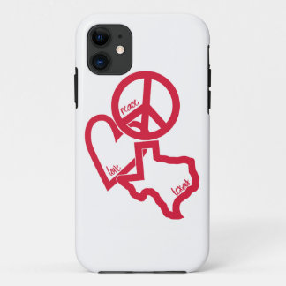 Capas de iphone de Texas do amor da paz