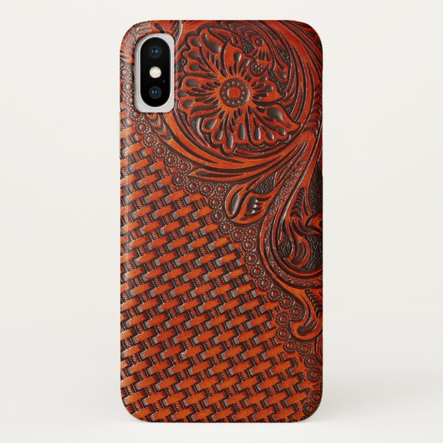 capas de iphone de textura em couro (Verso)