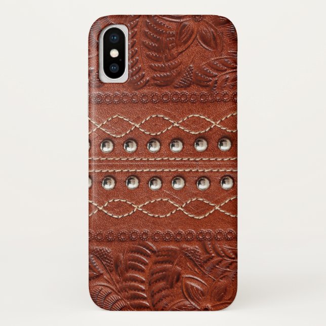 capas de iphone de textura em couro (Verso)