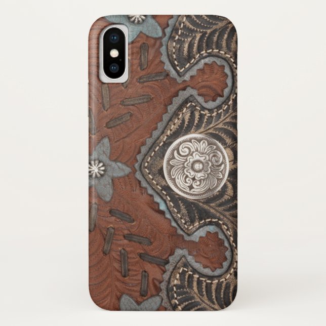 capas de iphone de textura em couro (Verso)