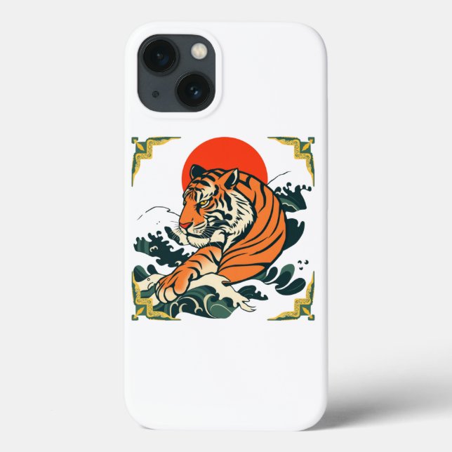 Capas de iphone de Tigre Japonês | Ukiyo-e Samurai (Verso)