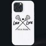Capas de iphone de vida personalizada do White LAX<br><div class="desc">Aumente o seu jogo telefônico com esta Capa de telefone de Célula "Lâmpada" personalizada. Mostrando seu amor por lacrosse,  este caso combina estilo e proteção em um. Deixe sua paixão brilhar e abraçar a vida laxista com cada chamada e texto. Saia do campo!</div>