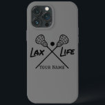Capas de iphone de vida personalizada LAX (Lacross<br><div class="desc">Aumente o seu jogo telefônico com esta Capa de telefone de Célula "Lâmpada" personalizada. Mostrando seu amor por lacrosse,  este caso combina estilo e proteção em um. Deixe sua paixão brilhar e abraçar a vida laxista com cada chamada e texto. Saia do campo!</div>