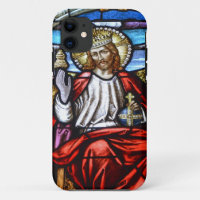Capas de iphone de vidro manchado de Jesus