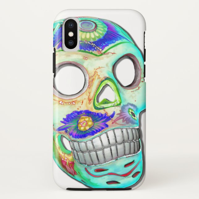 Capas de iphone decorativas do crânio (Verso)