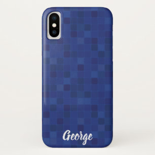 Capas de iphone design de pixelação do mosaico azu