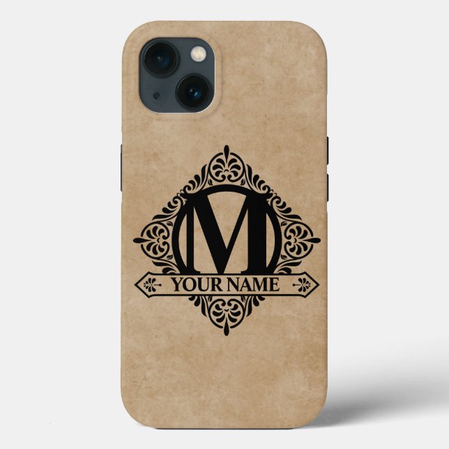 capas de iphone Design ornamentado Monograma  (Verso)