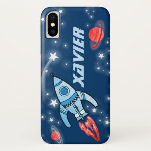 Capas de iphone do azul do espaço do foguete da