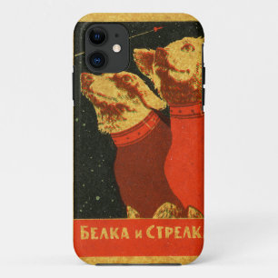 Capas de iphone do cão do espaço do russo