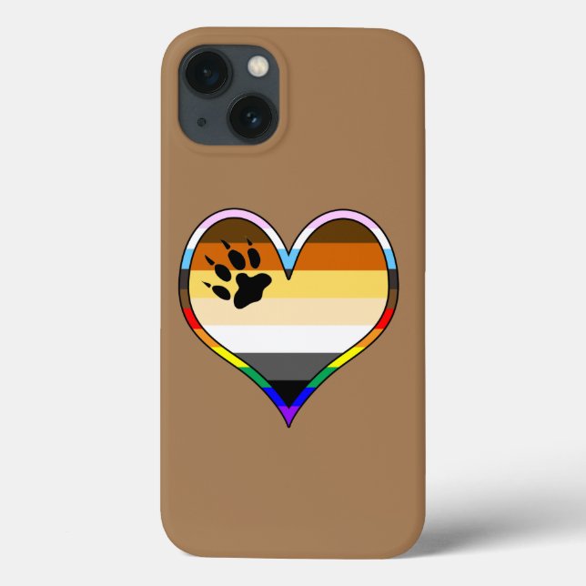Capas de iphone do coração do Orgulho Urso (Verso)