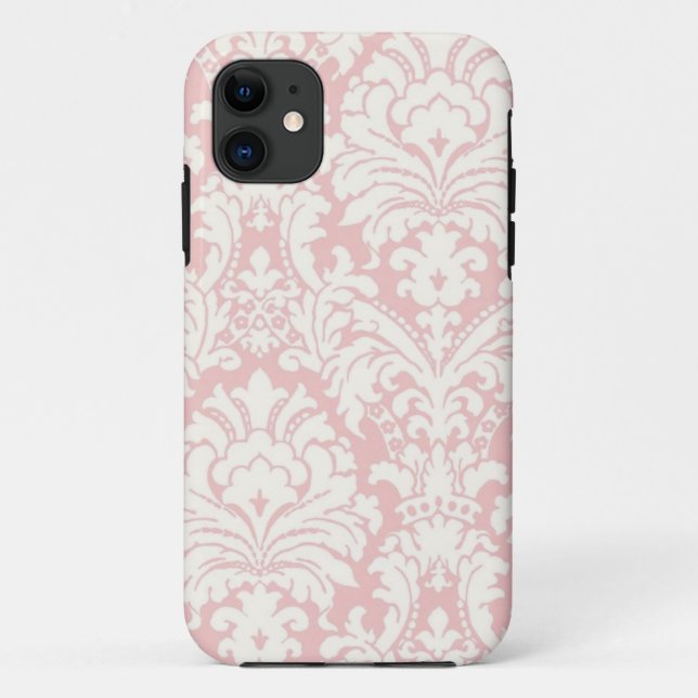 Capas de iphone do damasco de Pink&White (Verso)