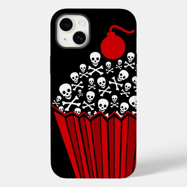 Capas de iphone do gabinete do Cupcake do crânio (Verso)