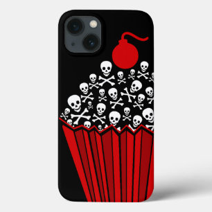 Capas de iphone do gabinete do Cupcake do crânio