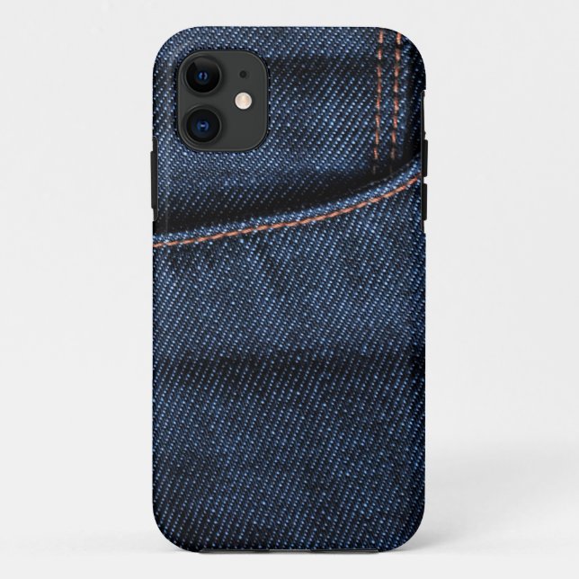 Capas de iphone do gabinete do Jeans azul (Verso)