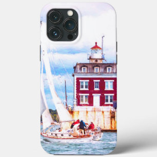 Capas de iphone do gabinete luminoso da margem de