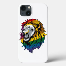 Capas de iphone do Orgulho Lion LGBTQ+ do Rainbow