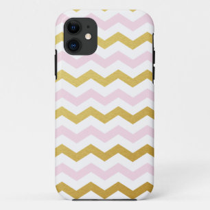 capas de iphone do Padrão de Chevron Dourado e ros