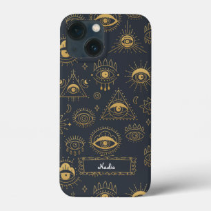 Capas de iphone do padrão visual místico, padrão d