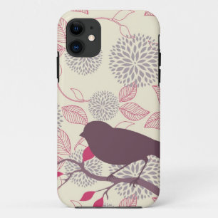 Capas de iphone do pássaro & da flor