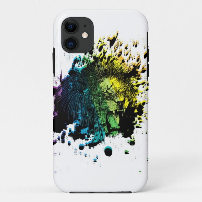 Capas de iphone do Rainbow Roaring Lion Case-Mate (Verso)