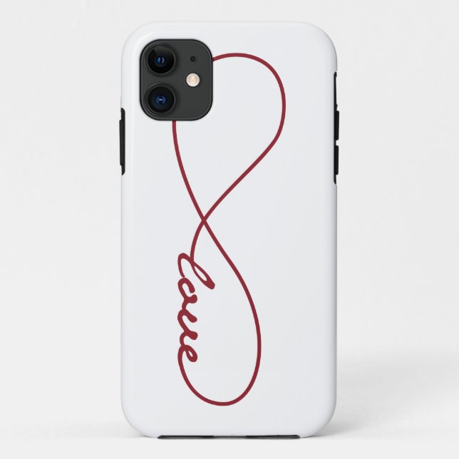 Capas de iphone do Red & White Love Infinity (Verso)