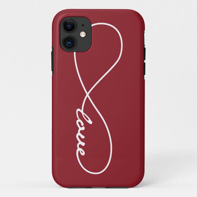 Capas de iphone do Red & White Love Infinity (Verso)