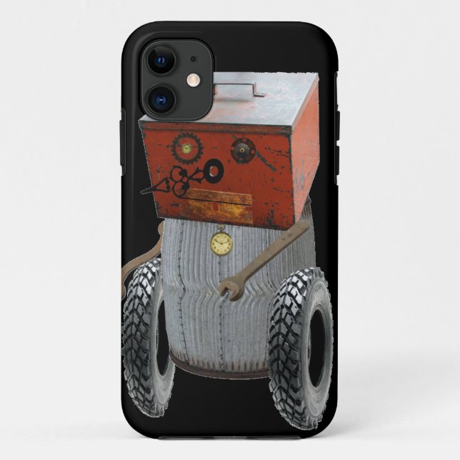 Capas de iphone do robô do metal de Sci Fi do (Verso)