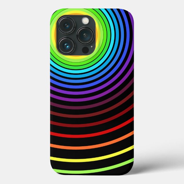 Capas de iphone dos círculos do arco-íris - Escolh (Verso)