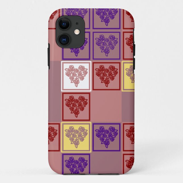 Capas de iphone dos corações da Rosa (Verso)