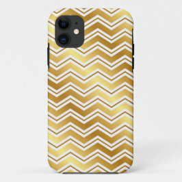 Capas de iphone Dourada Chevron Zig Zag Elegante