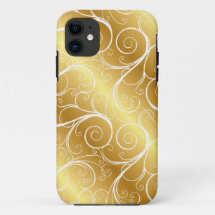 Capas de iphone Dourados elegantes do redemoinho