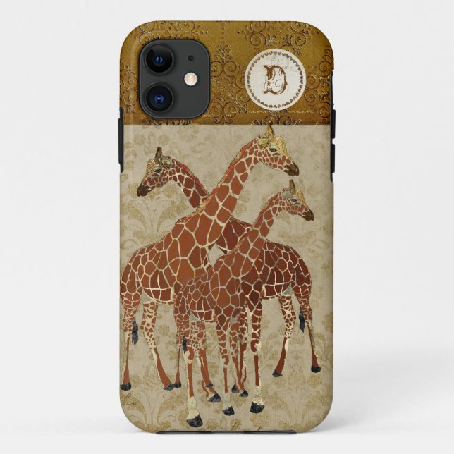 Capas de iphone Dourados queimadas do damasco dos (Verso)