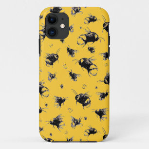Capas de iphone dura com padrão de abelhas