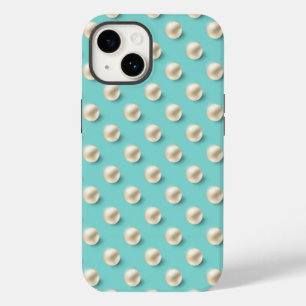 Capas de iphone Elegante De Teal E Pérolas Inspira
